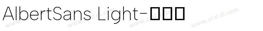 AlbertSans Light字体转换